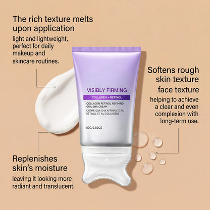 Instant  Sculpting Contour Gua Sha Cream Retinol Collagen Lift Sagging Skin Face Cheek Neck Scraping Therapy