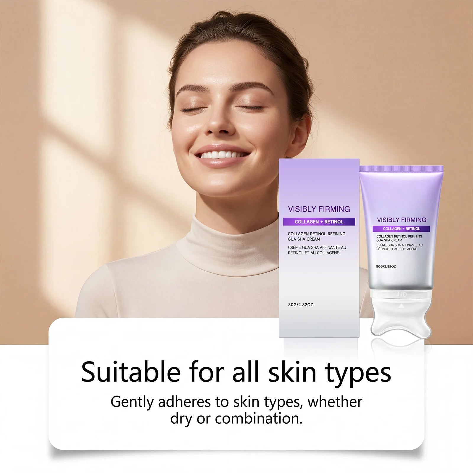 Instant  Sculpting Contour Gua Sha Cream Retinol Collagen Lift Sagging Skin Face Cheek Neck Scraping Therapy