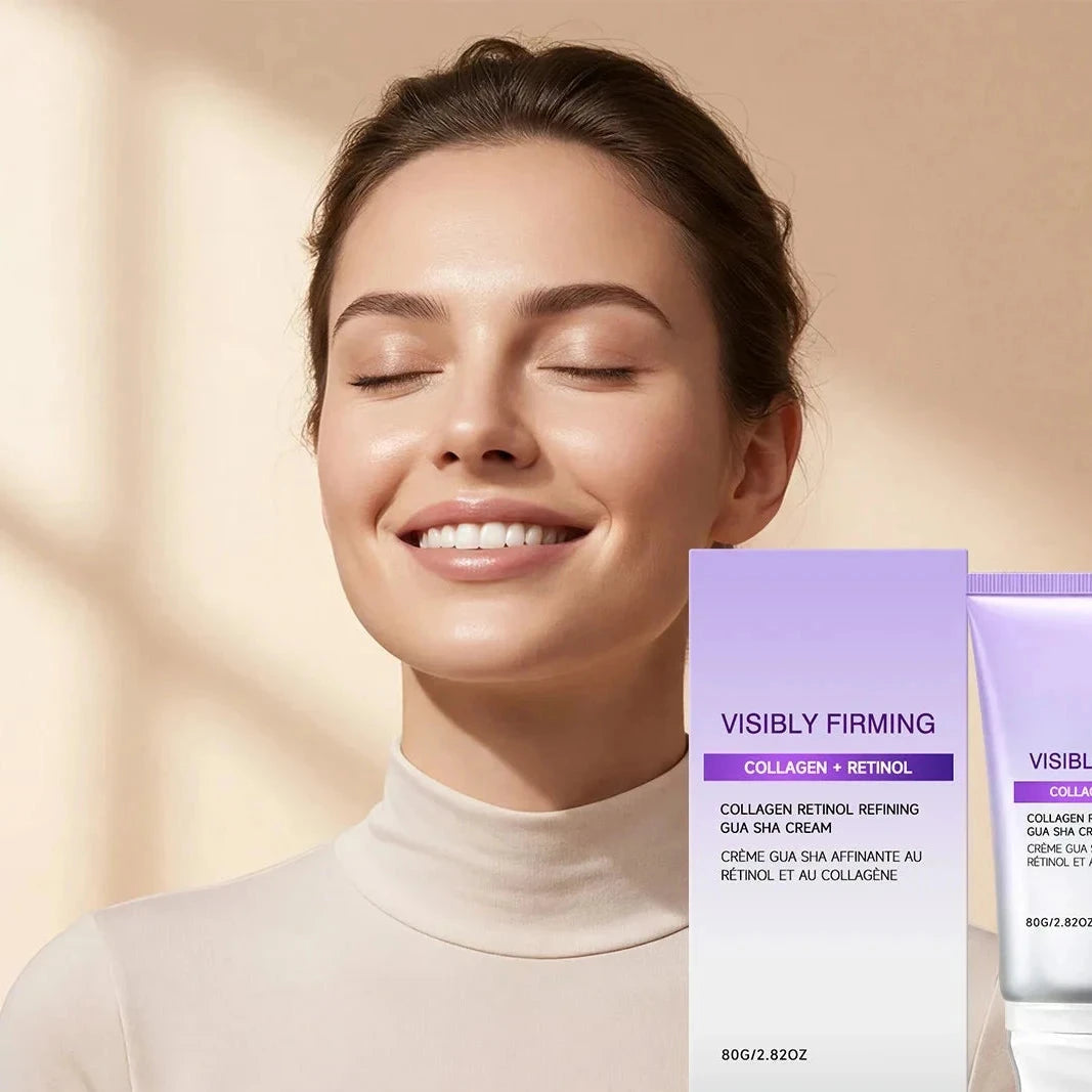 Instant  Sculpting Contour Gua Sha Cream Retinol Collagen Lift Sagging Skin Face Cheek Neck Scraping Therapy