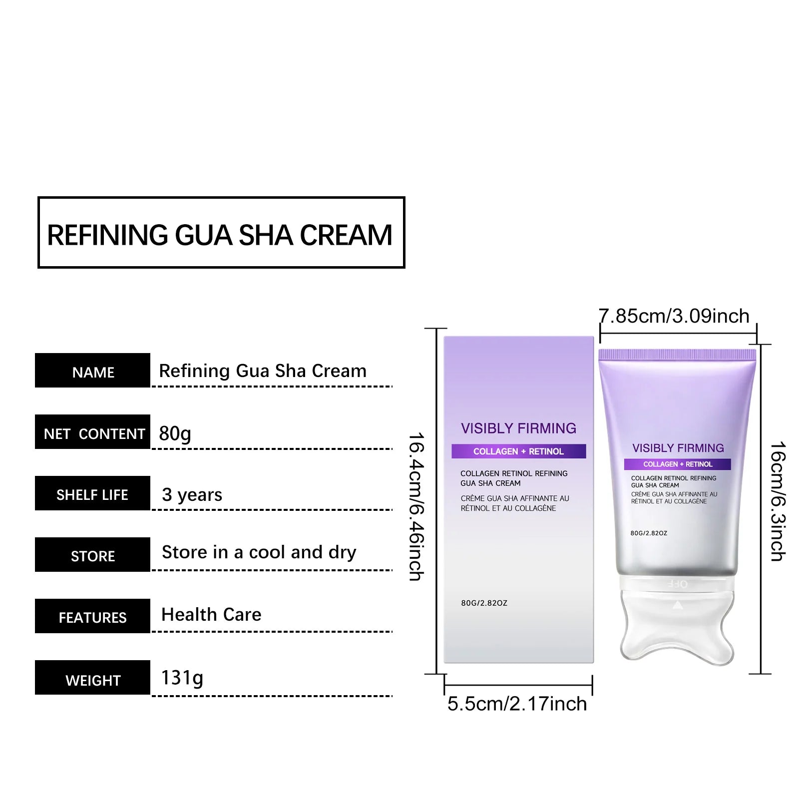 Instant  Sculpting Contour Gua Sha Cream Retinol Collagen Lift Sagging Skin Face Cheek Neck Scraping Therapy