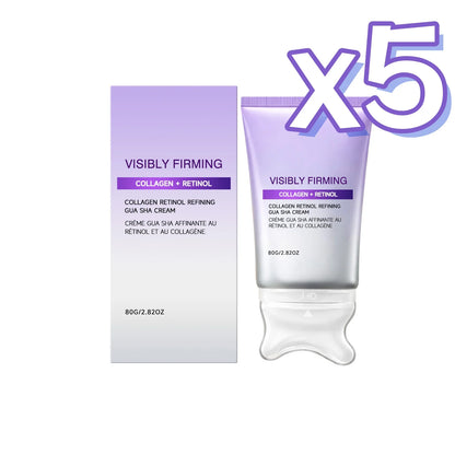 Instant  Sculpting Contour Gua Sha Cream Retinol Collagen Lift Sagging Skin Face Cheek Neck Scraping Therapy