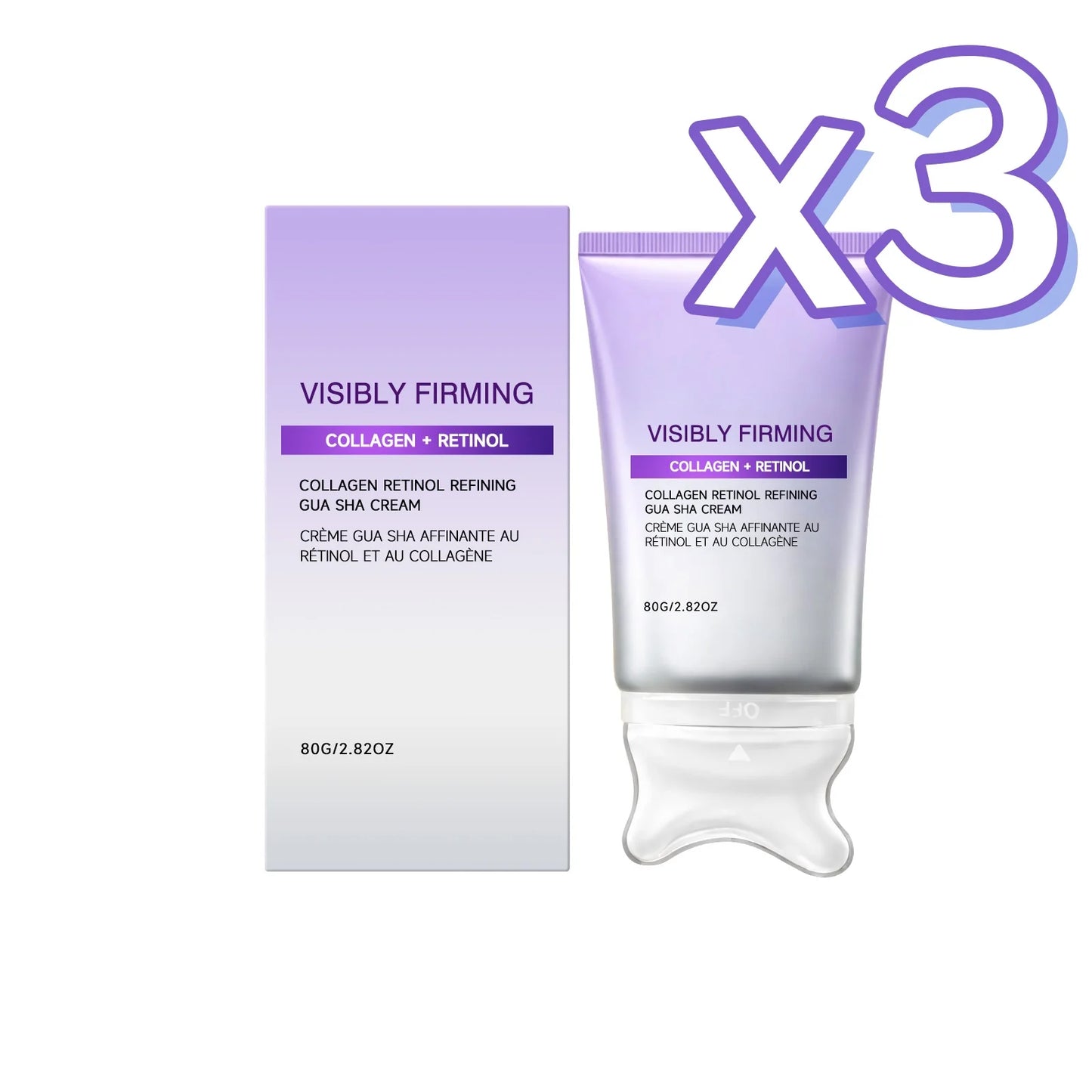 Instant  Sculpting Contour Gua Sha Cream Retinol Collagen Lift Sagging Skin Face Cheek Neck Scraping Therapy