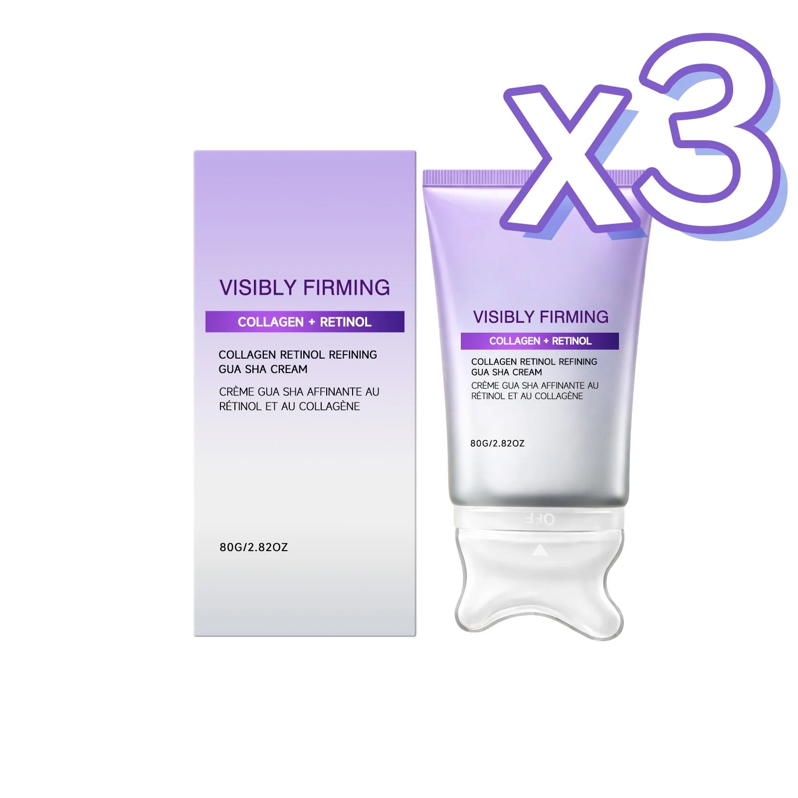 Instant  Sculpting Contour Gua Sha Cream Retinol Collagen Lift Sagging Skin Face Cheek Neck Scraping Therapy