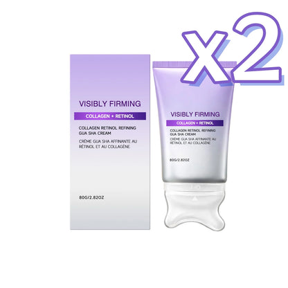 Instant  Sculpting Contour Gua Sha Cream Retinol Collagen Lift Sagging Skin Face Cheek Neck Scraping Therapy